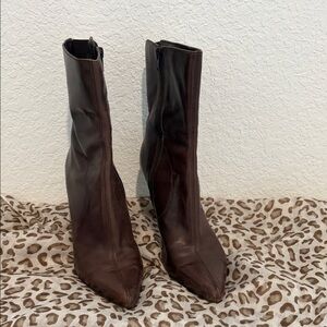 Nine West Dark Brown Heeled Boots